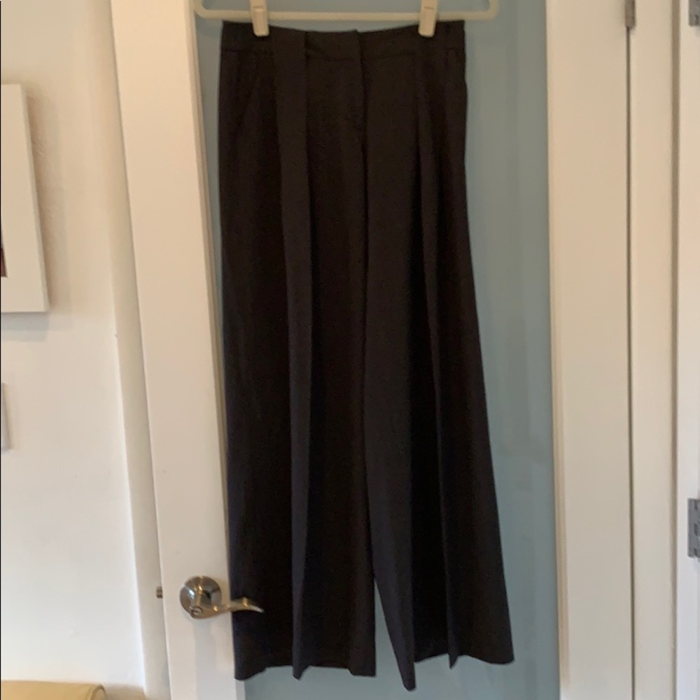 Grey wide leg trousers